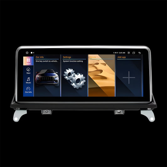 BMW E70 E71 liečiamas Android ekranas